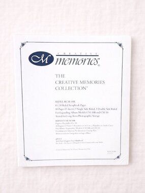 Creative Memories 8x10 Ruled Scrapbook Refill Pages RCM-10R Retired New